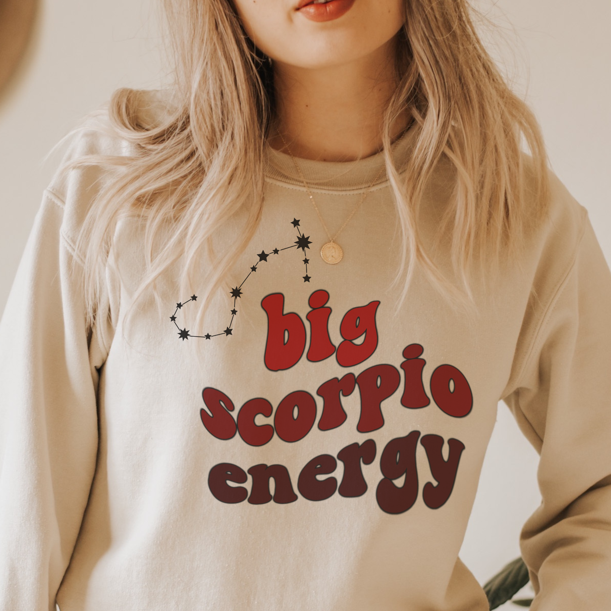 Scorpio Zodiac Sweatshirt - Big Scorpio Energy Hoodie for Astrology Lovers | Perfect Gift for Scorpio Season & Birthday Presents | Cozy Fall & Winter Fashion
