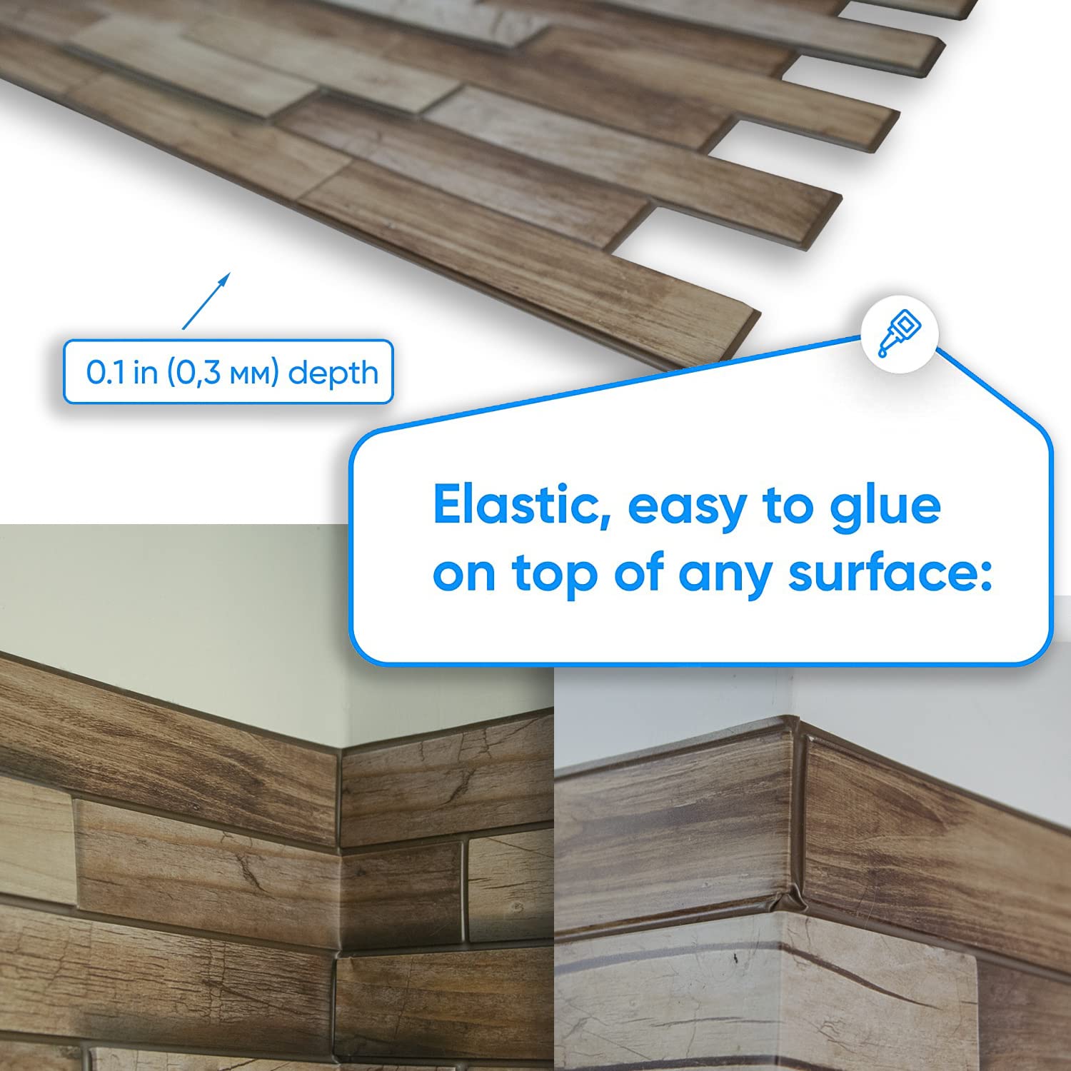 3D Wall Panels for Home & Office Decor - Wood Nut Style PVC Wall Covering (10 Pack, Covers 51 sq ft) | Modern Interior Design for Living Room, Bedroom & Workspace