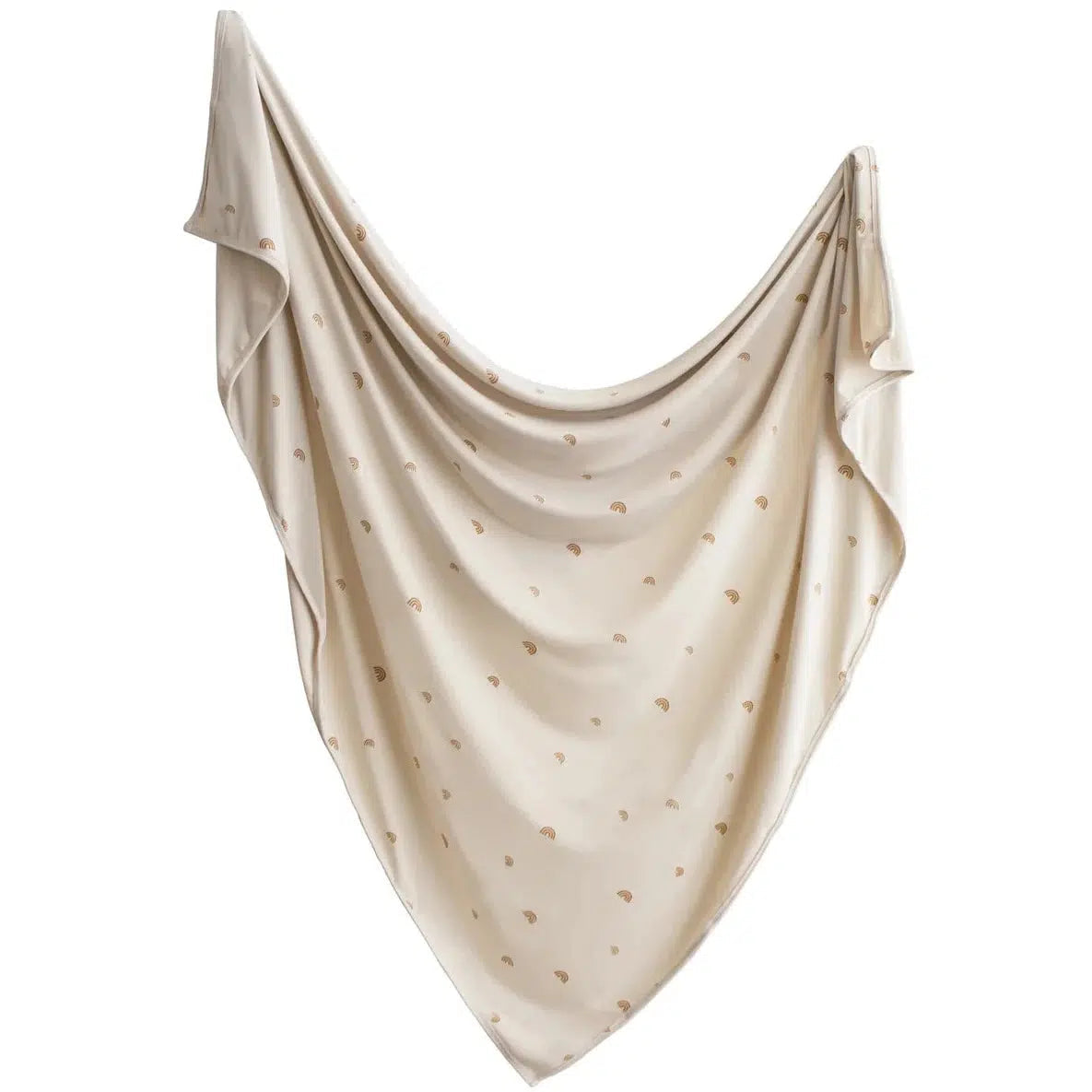 Mushie Stretchy Swaddle Blanket - Soft Baby Wrap for Newborns | Rainbow Design | Perfect for Swaddling, Nursing & Comfort | Organic Cotton Baby Blanket