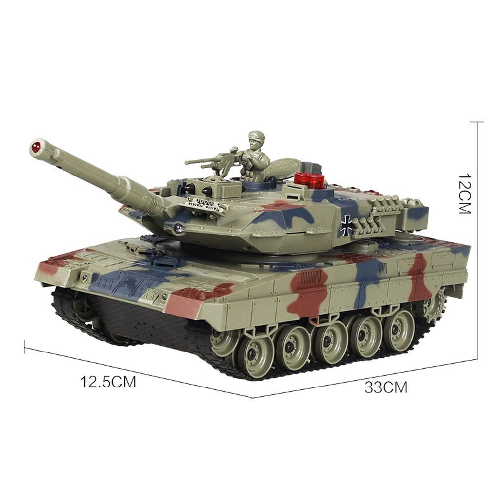 1:18 Scale Remote Control Metal Water Pump Tank Toy - 2.4GHz RC Simulation Crawler Vehicle for Kids | Birthday Gift for Boys Girls | Compatible with Paw Patrol & Frozen Dolls (Size A) - Outdoor Play, Backyard Adventures & Pretend Battle Scenes