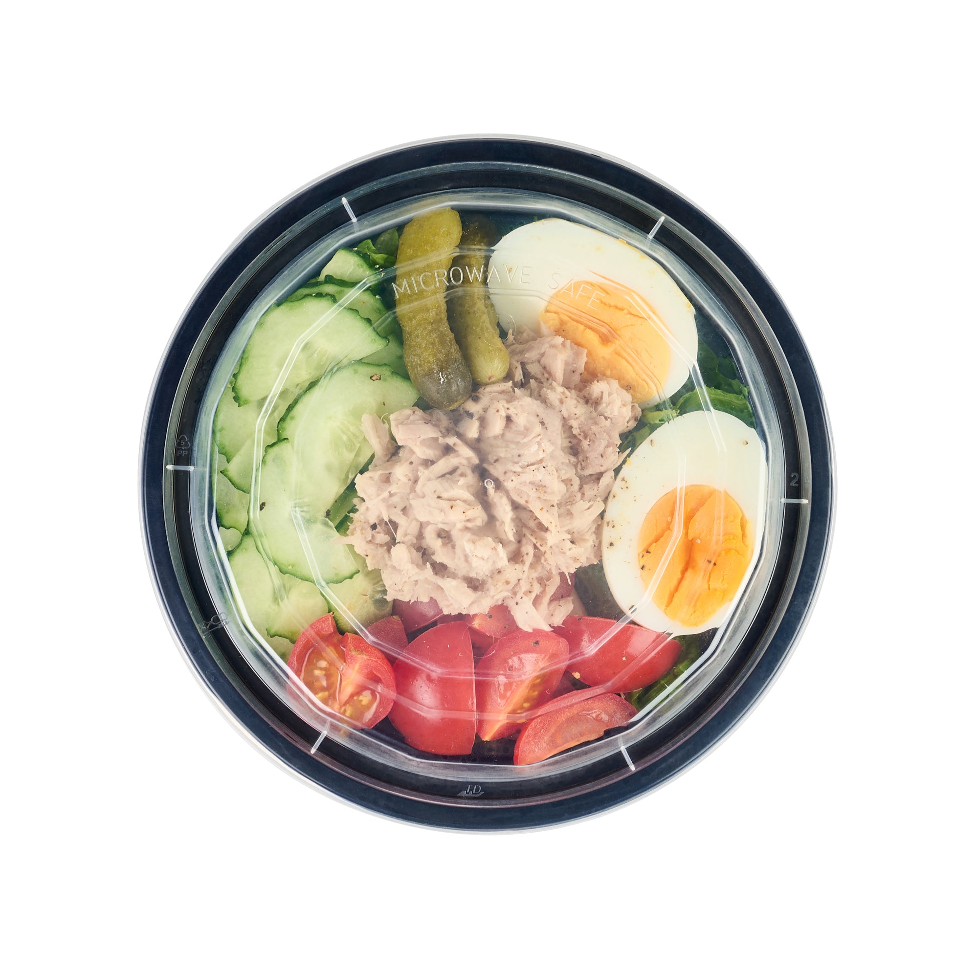 16 oz Black Plastic Takeout Containers with Clear Lids - 50 Pack, Microwave Safe (6.25
