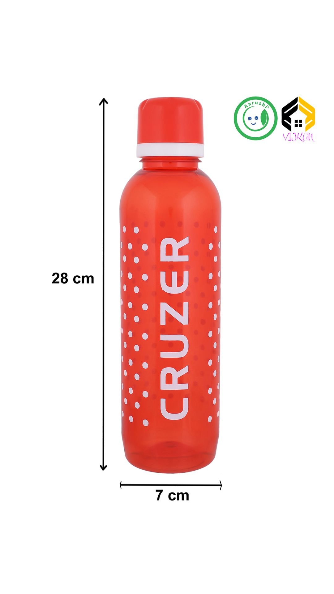 Aarushi BPA-Free Food Grade Plastic Water Bottle Set of 3 | Reusable Leak-Proof Multicolor Bottles for Gym, School, Office & Outdoor Activities