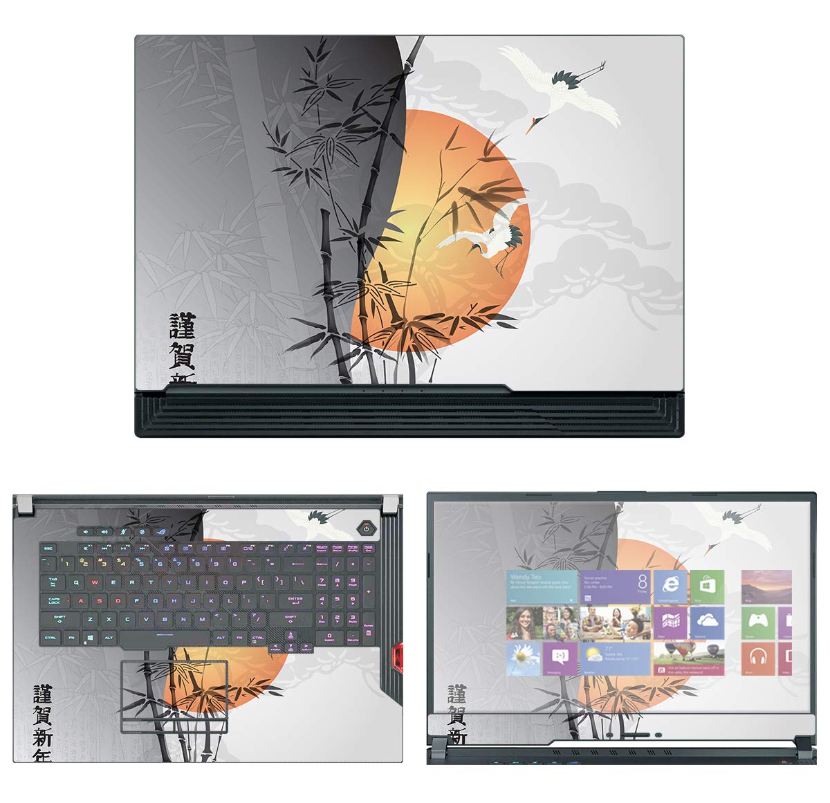 Decalrus - Asian Inspired Protective Skin Sticker for Asus ROG Strix Hero III G731GW 17.3