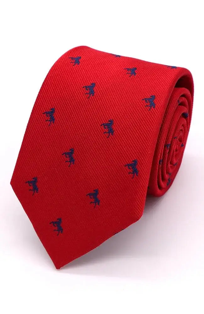 LA Smith Country & Hobby Horse Silk Ties for Men - Premium Handmade Neckties for Business, Weddings & Formal Occasions