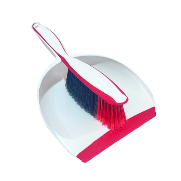Premium Crystalwhite Dustpan and Broom Set - Heavy Duty Cleaning Tools for Kitchen, Garage & Outdoor Use - Ideal for Pet Hair, Debris & Spills