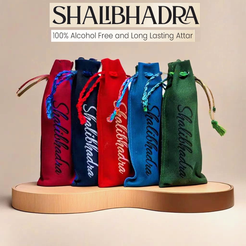 Shalibhadra Fresh Flower Attar Perfume - 100% Natural Alcohol-Free Long-Lasting Fragrance for Men & Women, Roll-On Essential Oil Perfume Gift Set (6ml) - Perfect for Daily Wear, Special Occasions & Aromatherapy