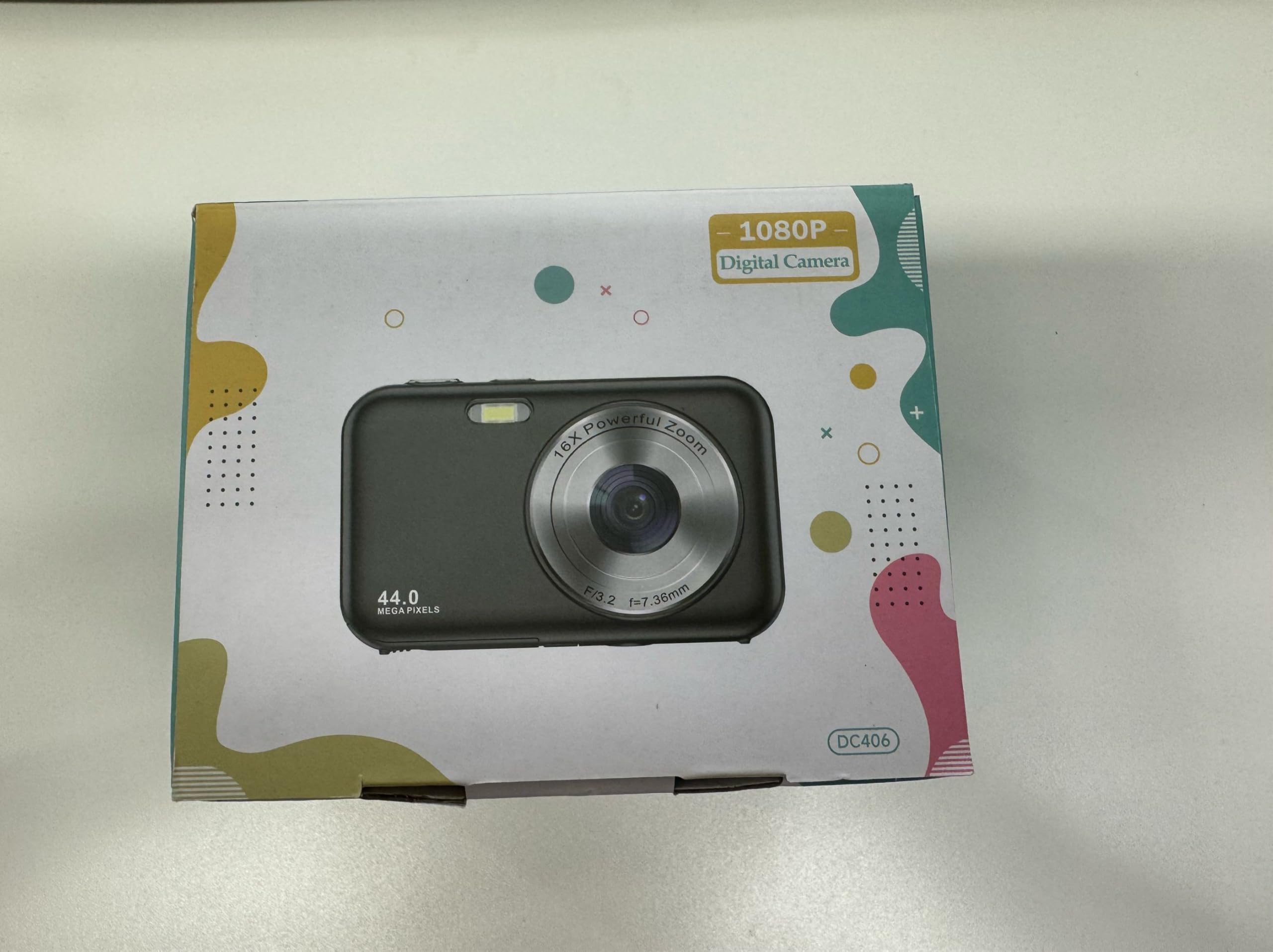 **44MP 1080P HD Kids Digital Camera with LCD Screen & 16X Digital Zoom - Rechargeable Compact Camera for Boys, Girls & Students - Perfect for Travel, Birthday Gifts & School Projects (Black)**