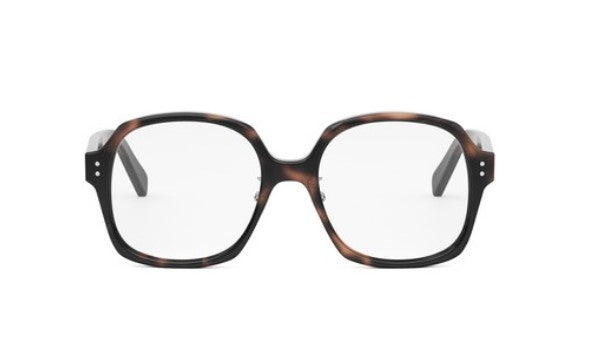 Celine THIN CL50151F 055 Shiny Havana Geometric Women's Eyeglasses - Trendy Cat Eye Glasses for Women, Lightweight & Stylish Frame for Everyday Wear, Office, or Special Occasions