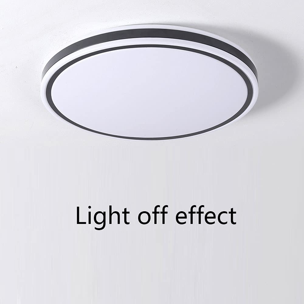 Ultra-Thin Round LED Ceiling Light - Tri-Tone Dimmable Energy Saving Flush Mount Light for Dining Room, Bedroom, Hallway & Balcony | Modern Embedded Installation Close to Ceiling Lighting Fixture