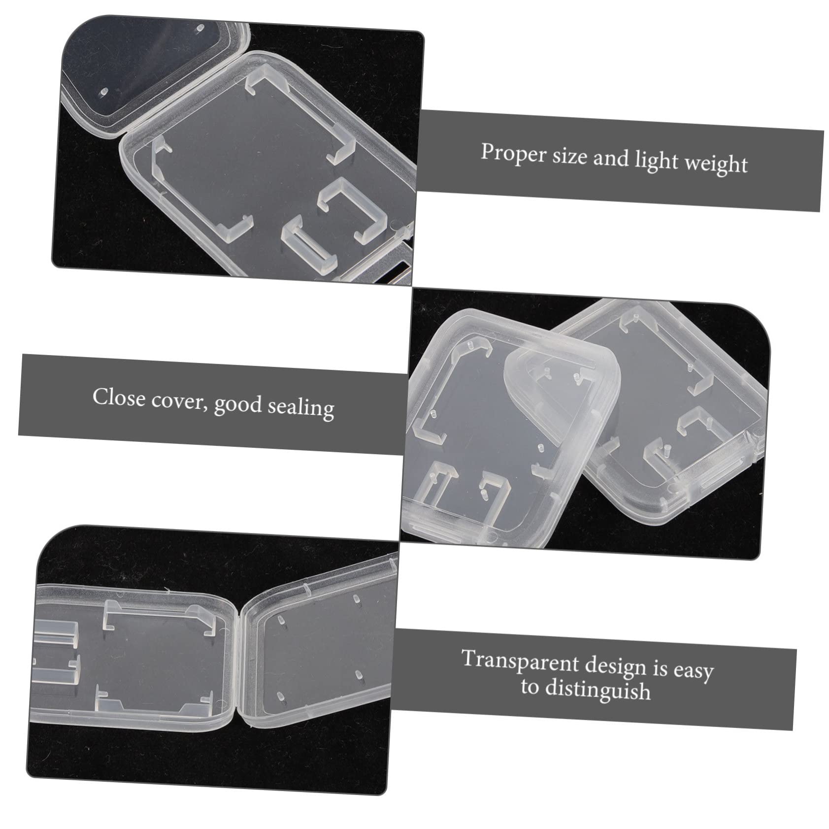 24pcs Memory Card Storage Box - Plastic SD Card Holder Case for Camera, DSLR, GoPro - Compact Organizer for Memory Cards, SIM Cards, Small Computer Accessories - Perfect for Travel, Photography, and Office Use