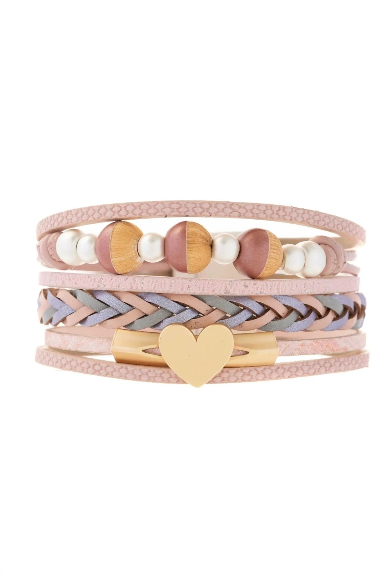 Handmade Leather & Wooden Beaded Bracelet for Women - Boho Chic Adjustable Wristband - Natural Wood & Genuine Leather Beads - Perfect for Yoga, Meditation & Festival Fashion Accessories