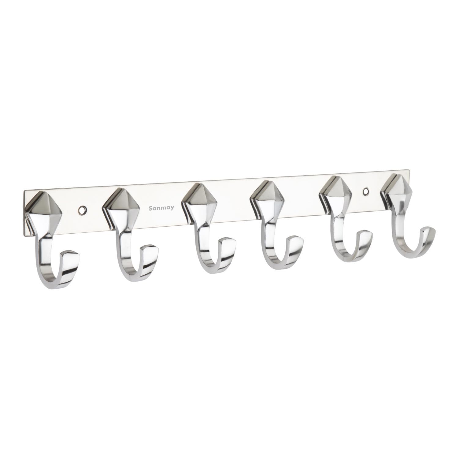Sanmay Stainless Steel Star-Type Cloth Hook Hanger - Wall Mounted Hook Rail for Towels, Coats & Hats - Durable 6-Leg Wall Hanger for Bathroom, Kitchen & Bedroom Organization