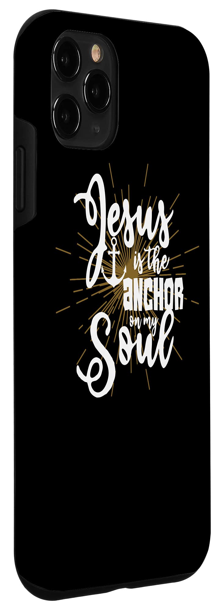 iPhone 11 Pro Christian Phone Case - Bible Verse 'Jesus is the Anchor of My Soul' Religious Protective Cover for Prayer & Daily Use
