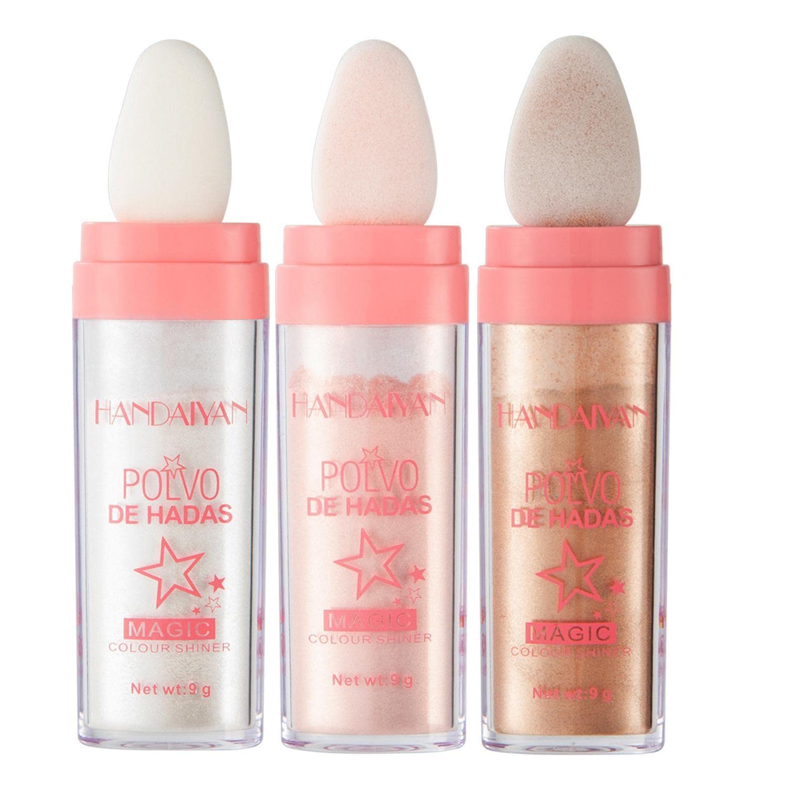 Focallure Highlighter Powder - Shimmering Glitter Fairy Illuminator for Women | Face & Body Makeup | Perfect for Contouring, Highlighting & Special Occasions