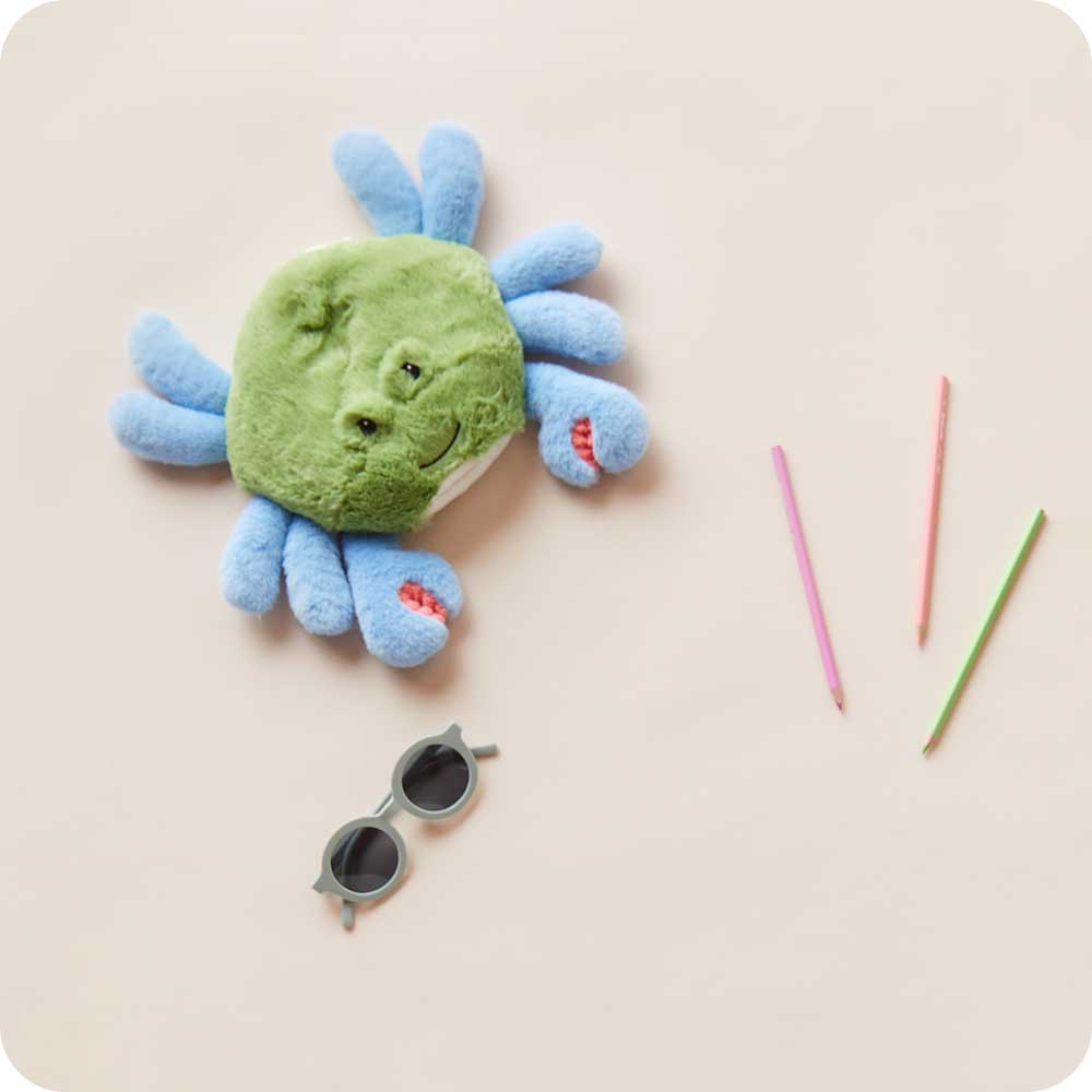 Blue Crab Warmies - Microwaveable Heating Plush for Pain Relief & Comfort - Perfect for Cold Weather, Stress Relief & Cozy Home Use