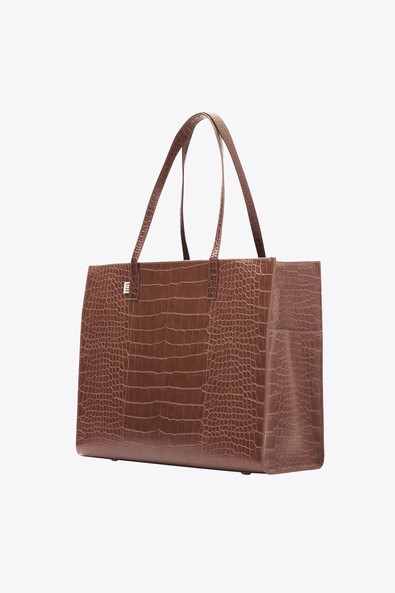 Premium Large Work Tote Bag in Maple Croc Leather - Stylish & Spacious Professional Office Bag for Women, Perfect for Business, Commuting & Travel