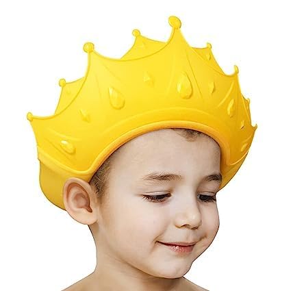 TOPHAVEN Adjustable Baby Shower Cap - Soft Silicone Bath Visor for Hair Washing Protection (Multicolor, Pack of 1) | Perfect for Toddlers, Infants & Kids During Bath Time, Swimming or Spa Days