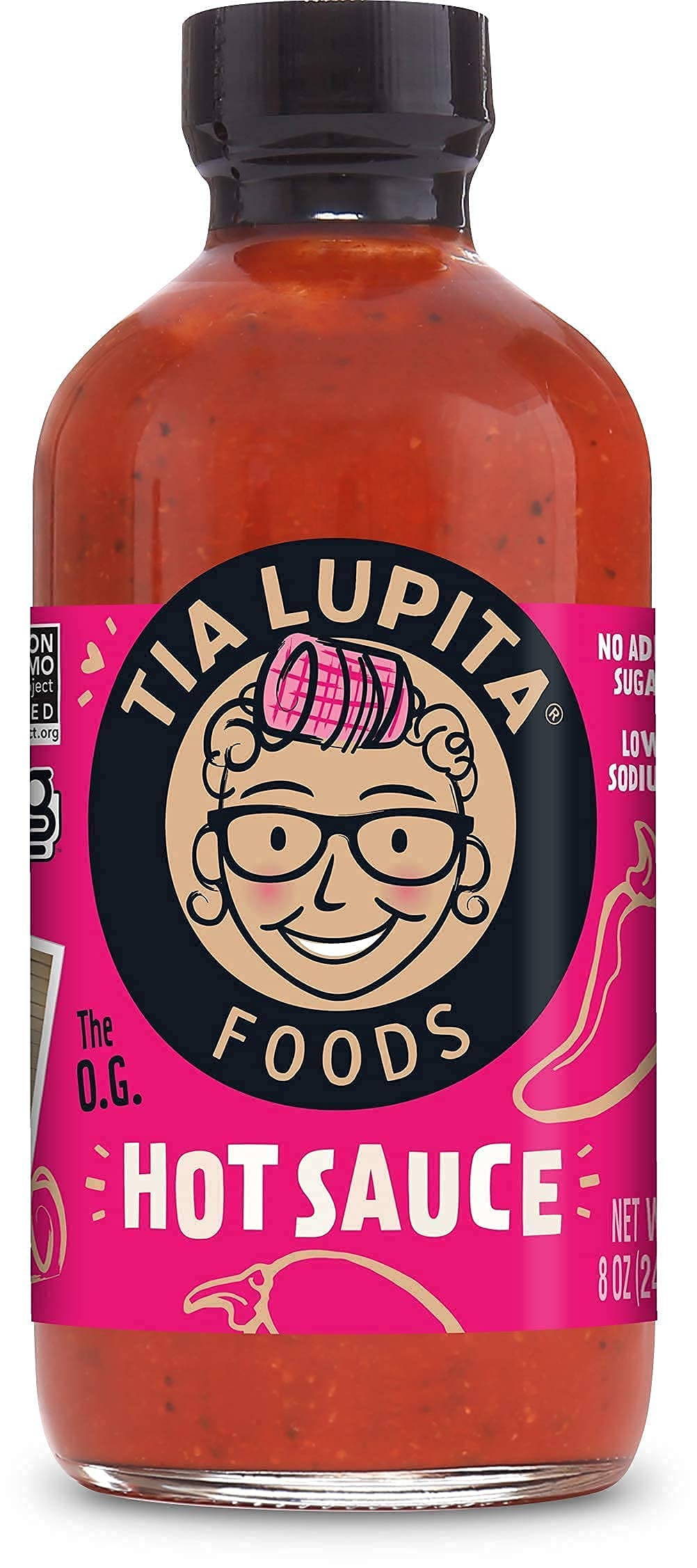 Tia Lupita Hot Sauce Variety Pack - 2 Bottles (8 oz Each) of Flavorful Heat - Original & Habanero | Gluten Free, Non-GMO, Keto Friendly, Low Sodium, Sugar Free, No Carbs | Perfect for Tacos, Wings, Eggs & Healthy Cooking