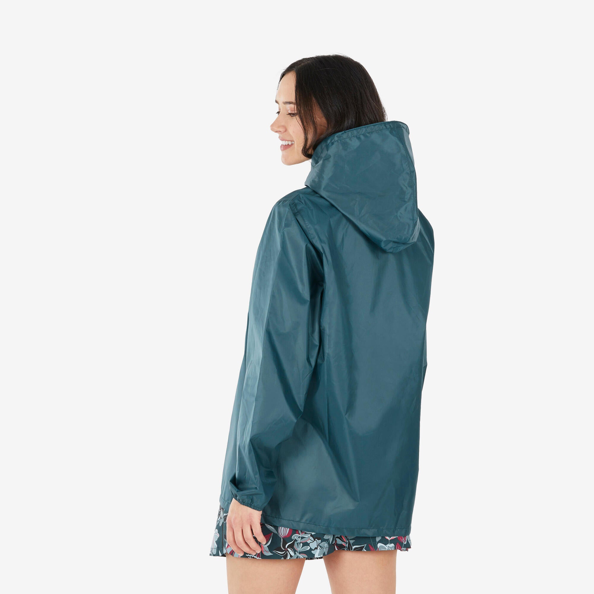 Quechua Women's Raincut 1 2 Windproof Waterproof Rain Jacket - Lightweight Hiking & Outdoor Waterproof Shell for Running, Camping, and Travel
