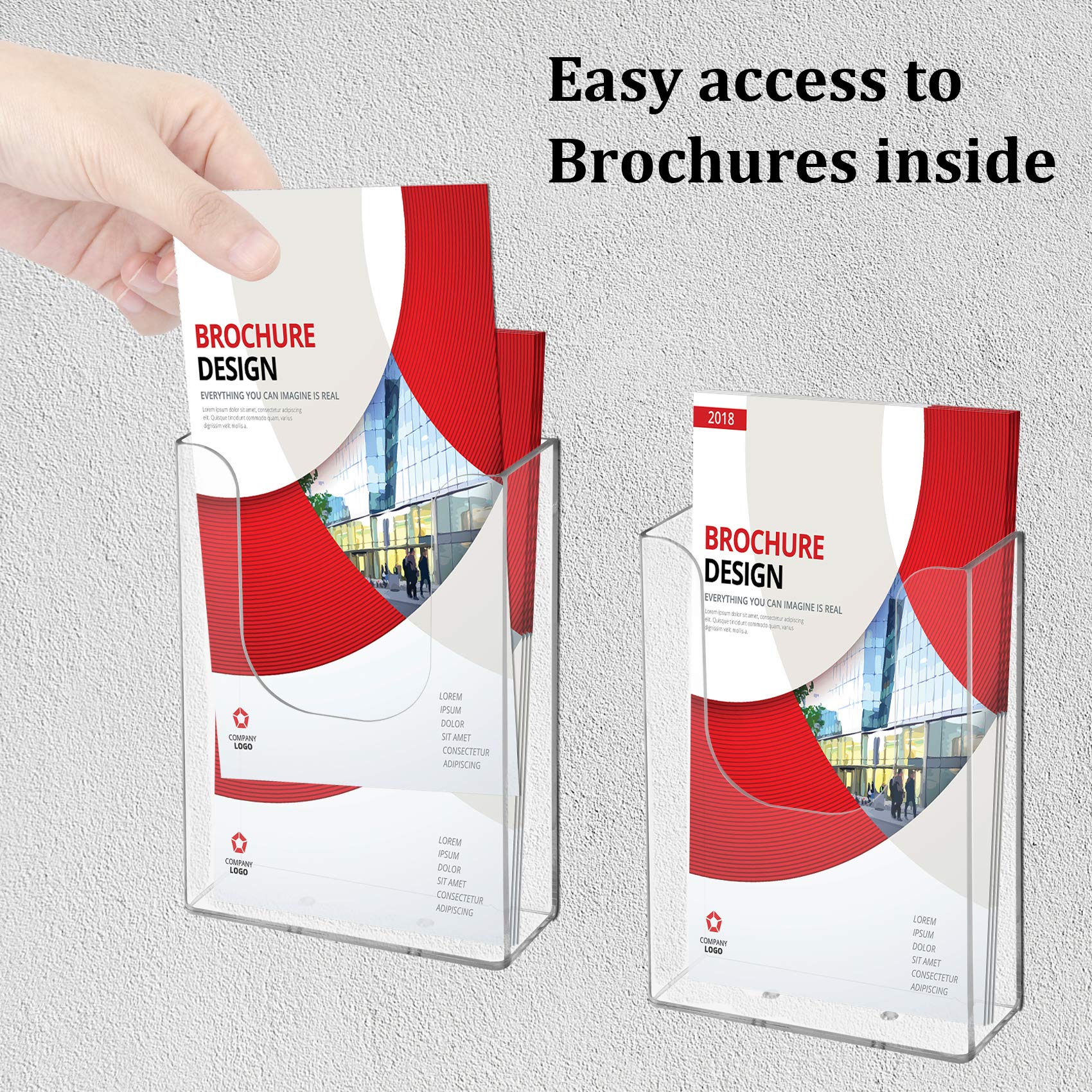 10 Pack Wall Mount Brochure Holder - 4 x 6 Inches Flyer Display for Office, Restaurant & Retail - Durable Literature Organizer for Menus, Mail & Leaflets - Perfect for Business, Events & Home Organization