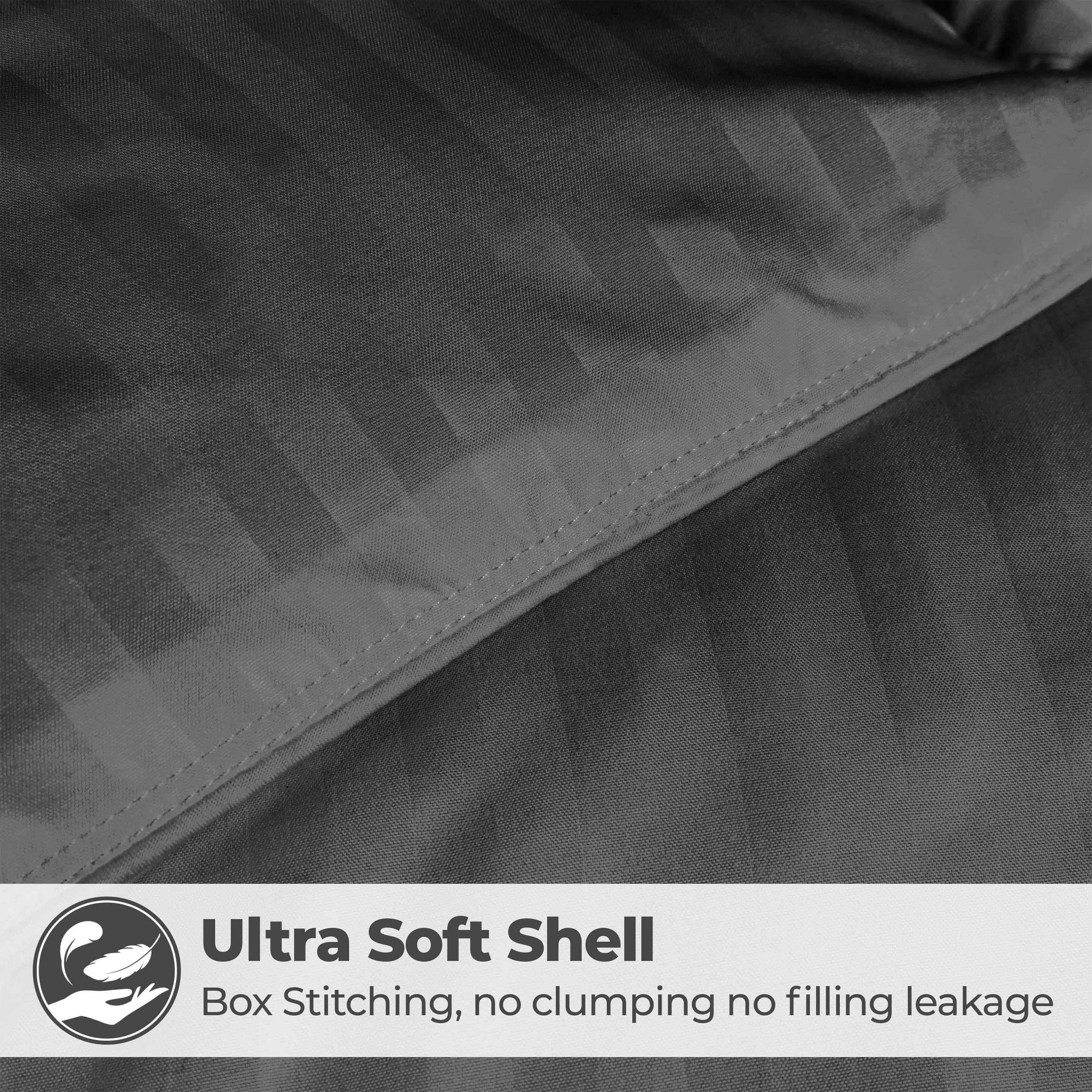 Reversible Striped Down Alternative Comforter - Soft & Lightweight All-Season Bedding for Cozy Sleep - Perfect for Bedrooms, Guest Rooms & Dorm Rooms