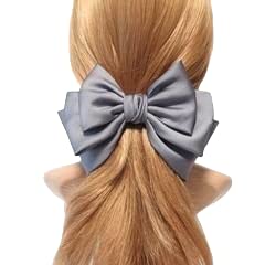Luxury Satin Triple Layer Hair Bow with Alligator Clip for Women & Girls - Elegant Hair Accessory for Parties, Weddings & Special Occasions - Free Size - Perfect Gift for Her