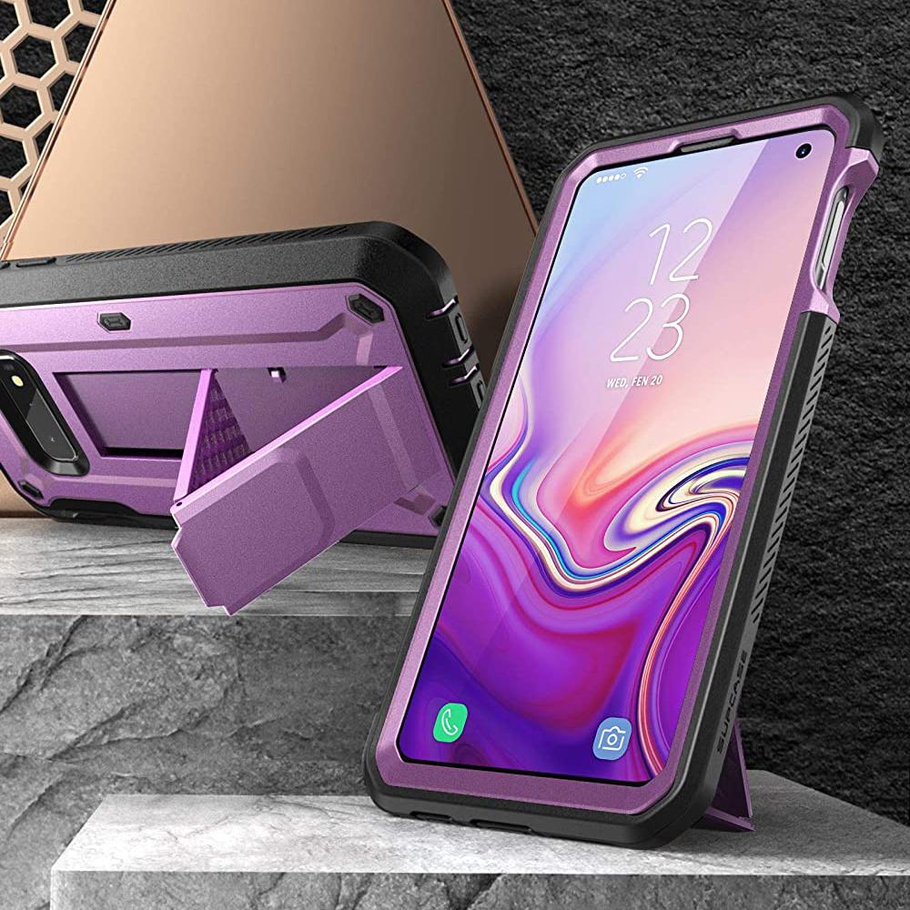 Samsung Galaxy S10e Unicorn Beetle Pro Full-Body Rugged Holster Case - Shockproof, Military-Grade Protection - Metallic Purple - Perfect for Outdoor, Work & Extreme Sports