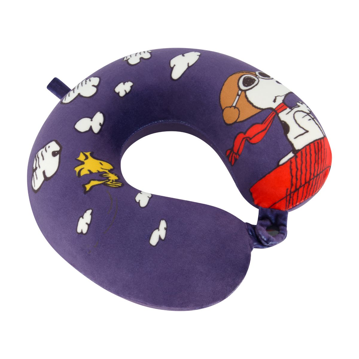 Snoopy & Woodstock Memory Foam Travel Pillow for Neck Support - Soft Peanuts Character Design for Airplane, Car, Office & Home Use