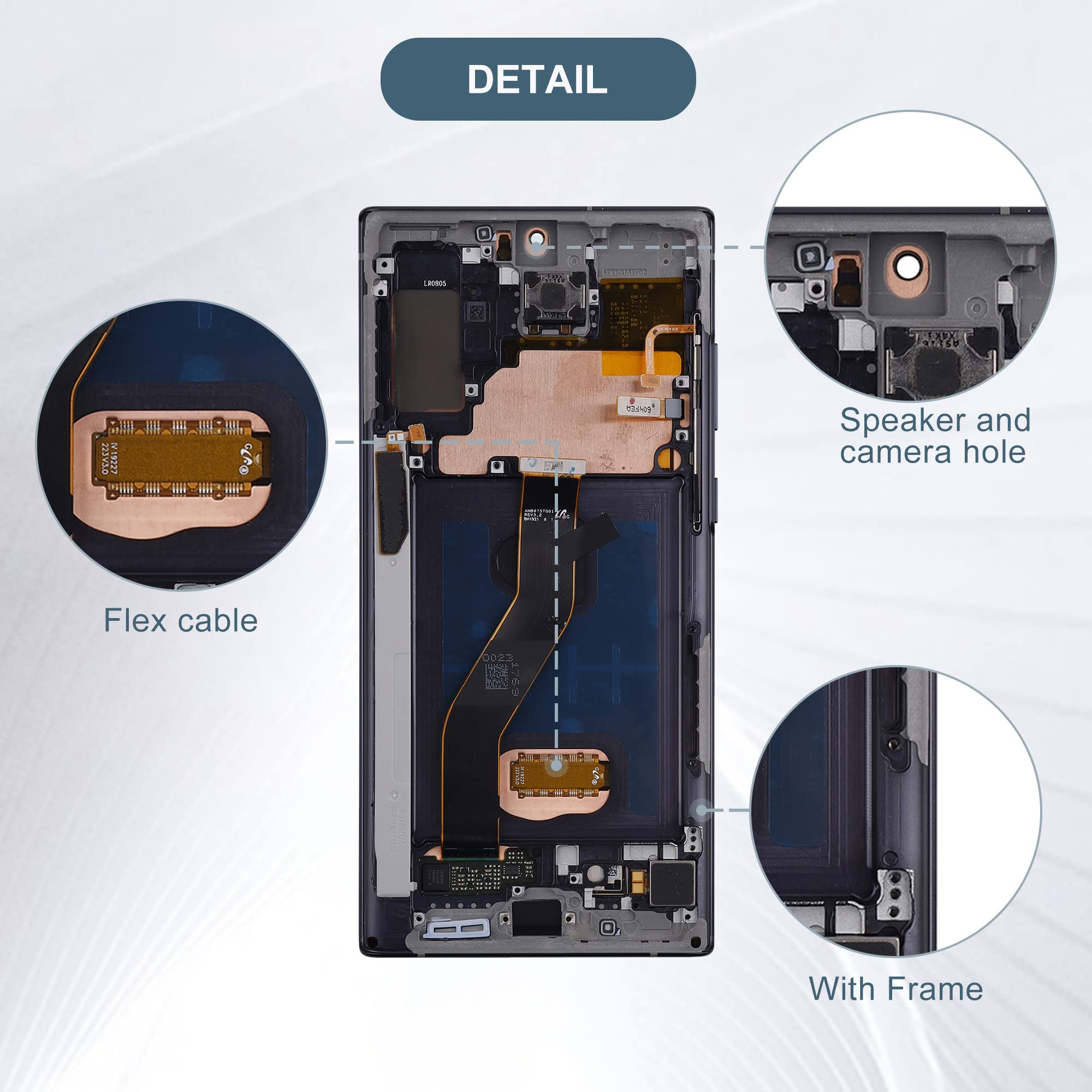 Original LCD Touch Screen Display Assembly for Samsung Galaxy Note10+ Note 10 Plus SM-N975U SM-N975F/DS - 6.8