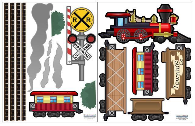 Train Wall Decals for Kids Room Decor - Removable Vinyl Stickers for Nursery, Playroom & Bedroom - Perfect for Boys & Girls Themed Walls