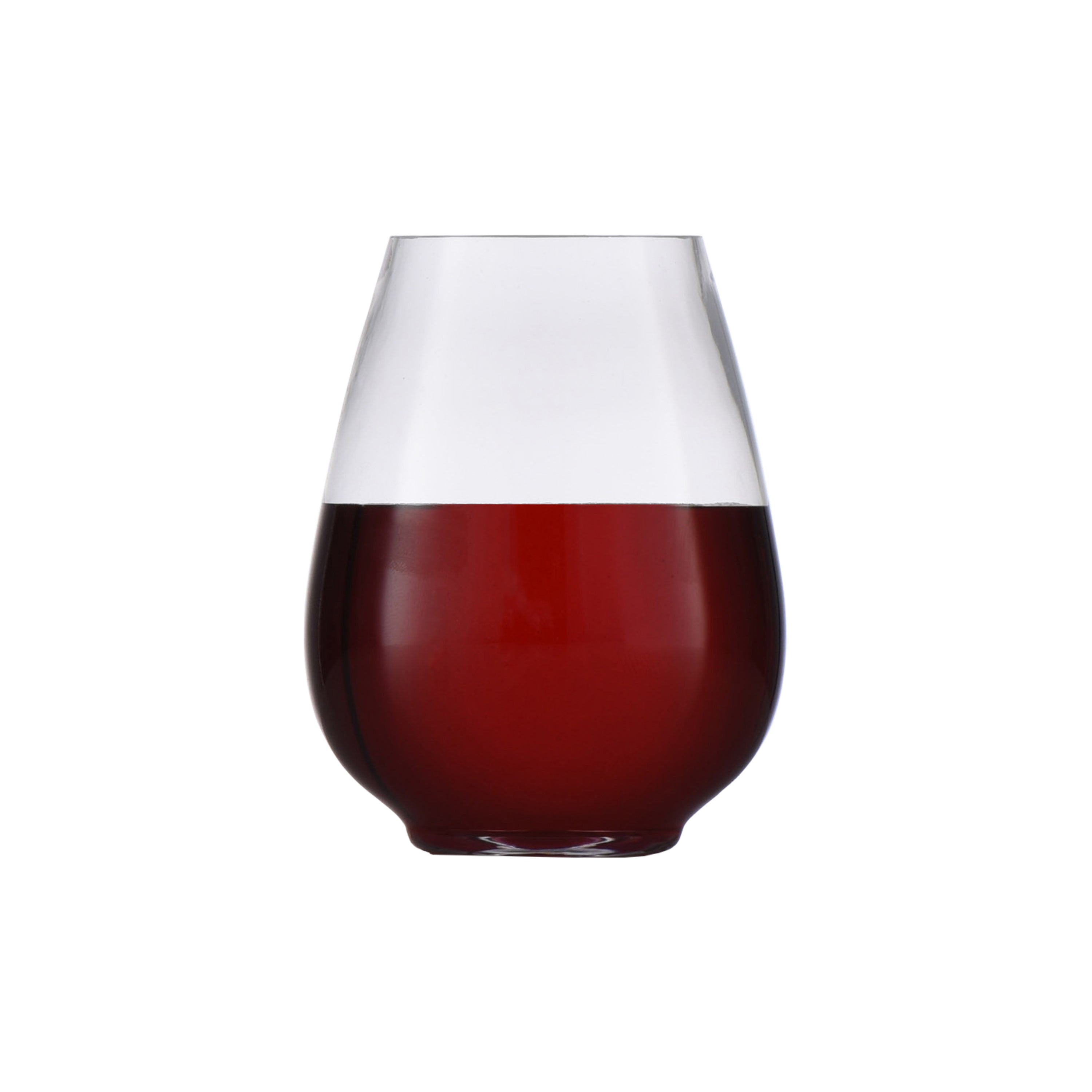 6 oz. Clear Plastic Stemless Wine Goblets - 8 Pack Shatterproof Cups for Outdoor Parties, Picnics, and BBQs