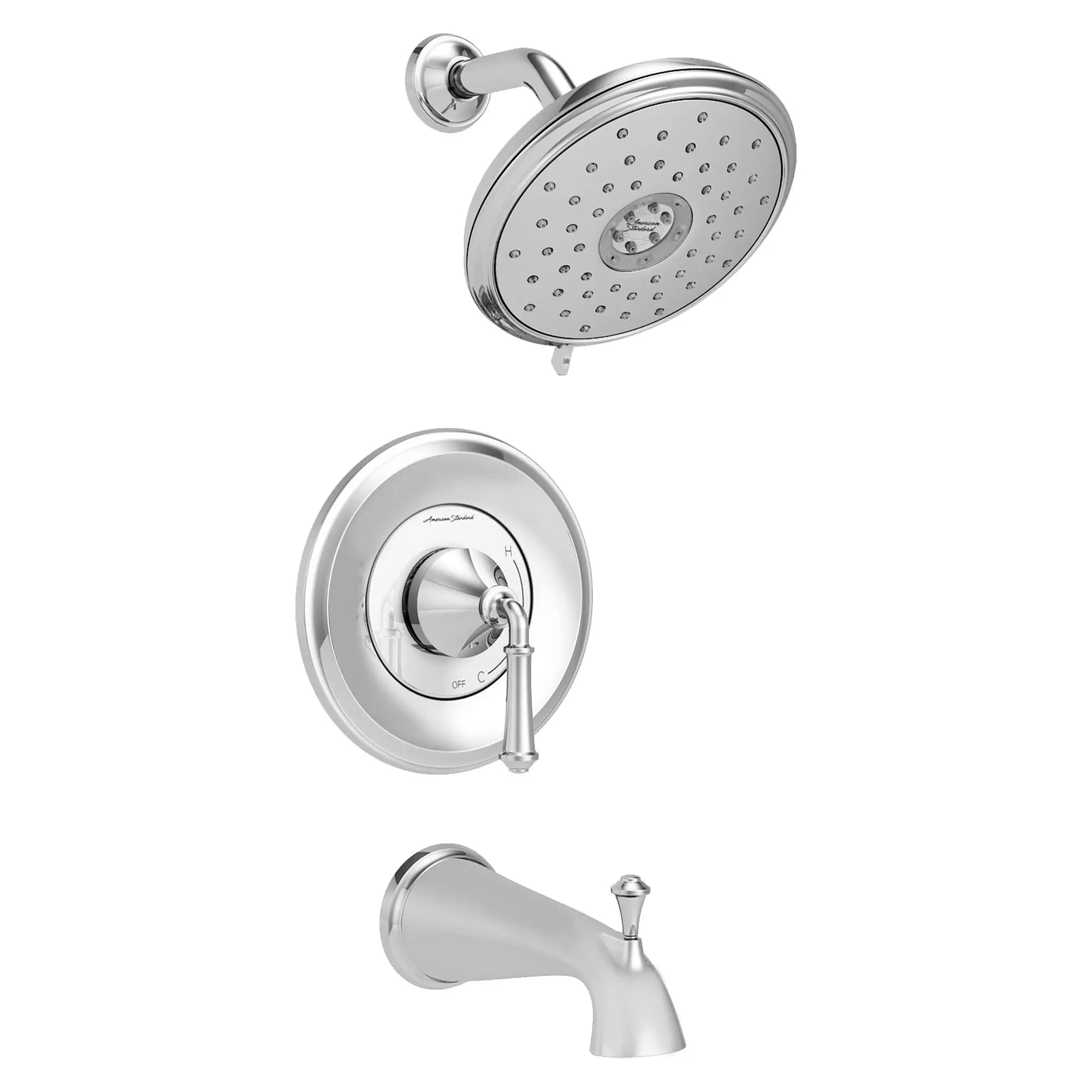 Delancey® 1.8 GPM Water Saving Shower Trim Kit - 4 Function Showerhead & Lever Handle for Bath & Shower - Perfect for Bathroom Renovation & Water Conservation