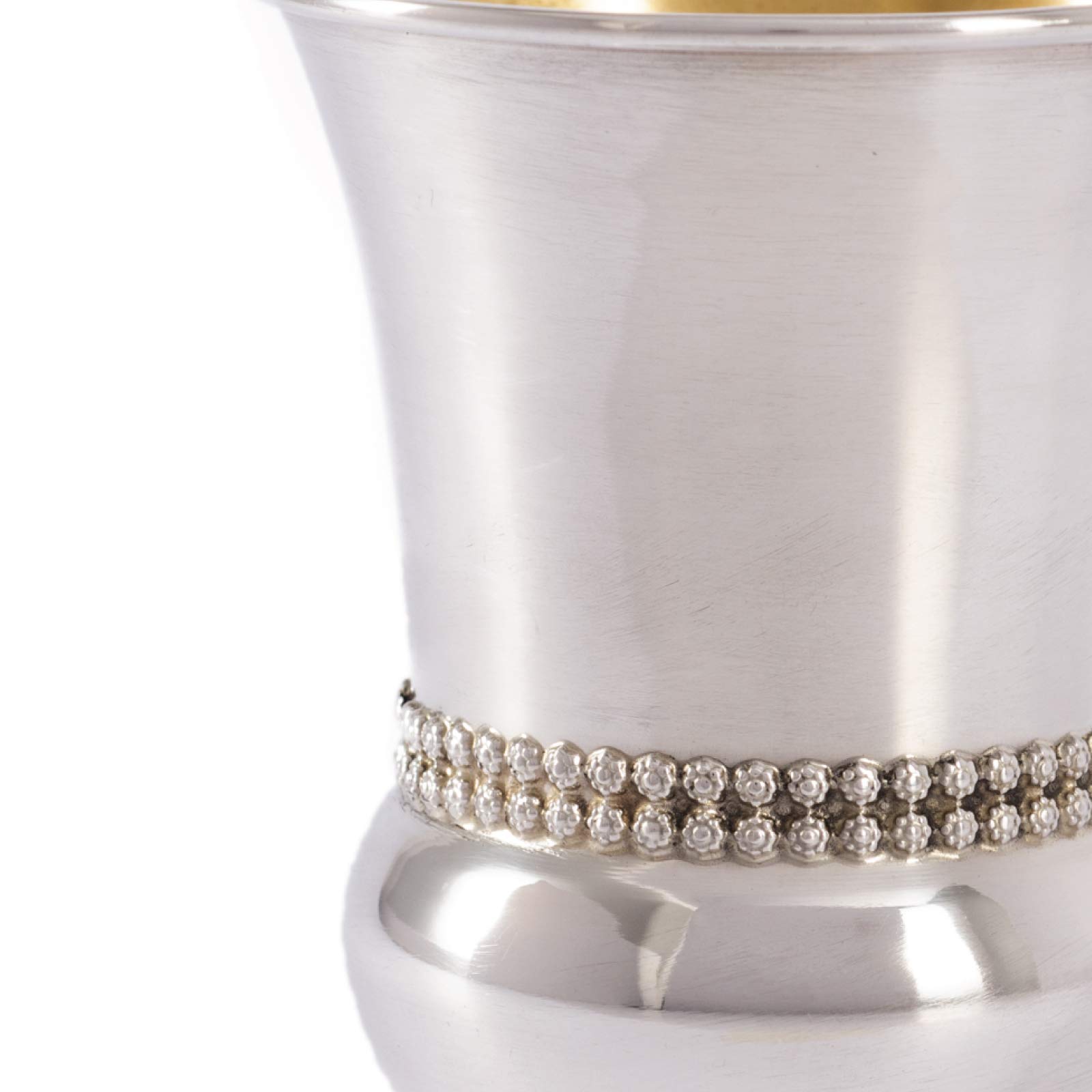 Elegant Sterling Silver Kiddush Cup - Modern Judaica Wine Goblet for Shabbat, Jewish Holidays & Weddings | Perfect Jewish Gift for Religious Ceremonies & Home Decor