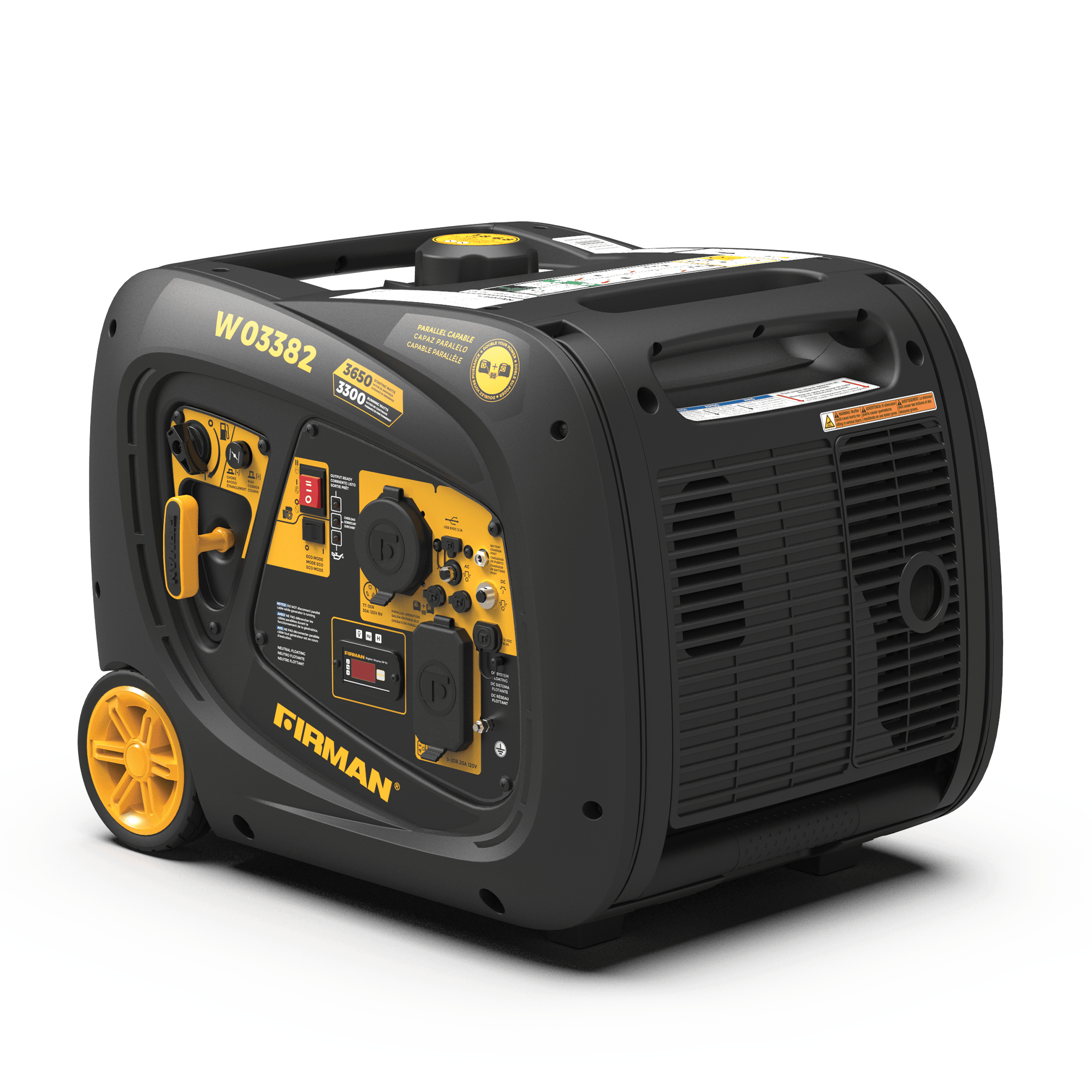 3650W Portable Inverter Generator with Electric Start - Quiet, Reliable Power for Camping, RV Trips & Home Backup