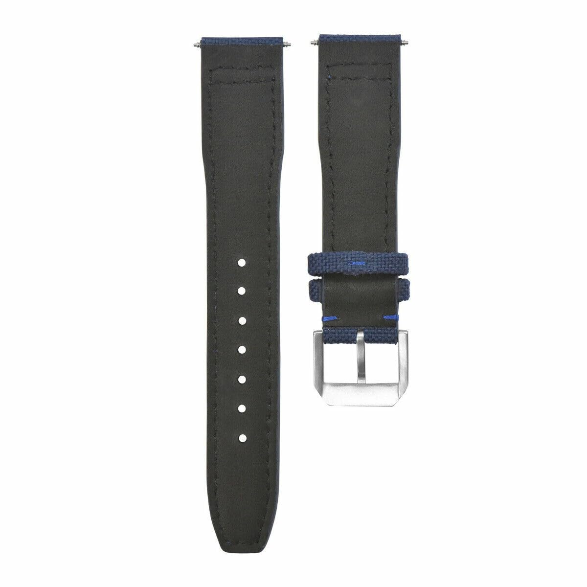 20mm Canvas Leather Watch Band Strap for IWC Pilot & Portuguese - Durable Replacement Strap for Men's Watches | Perfect for Casual, Business & Outdoor Activities