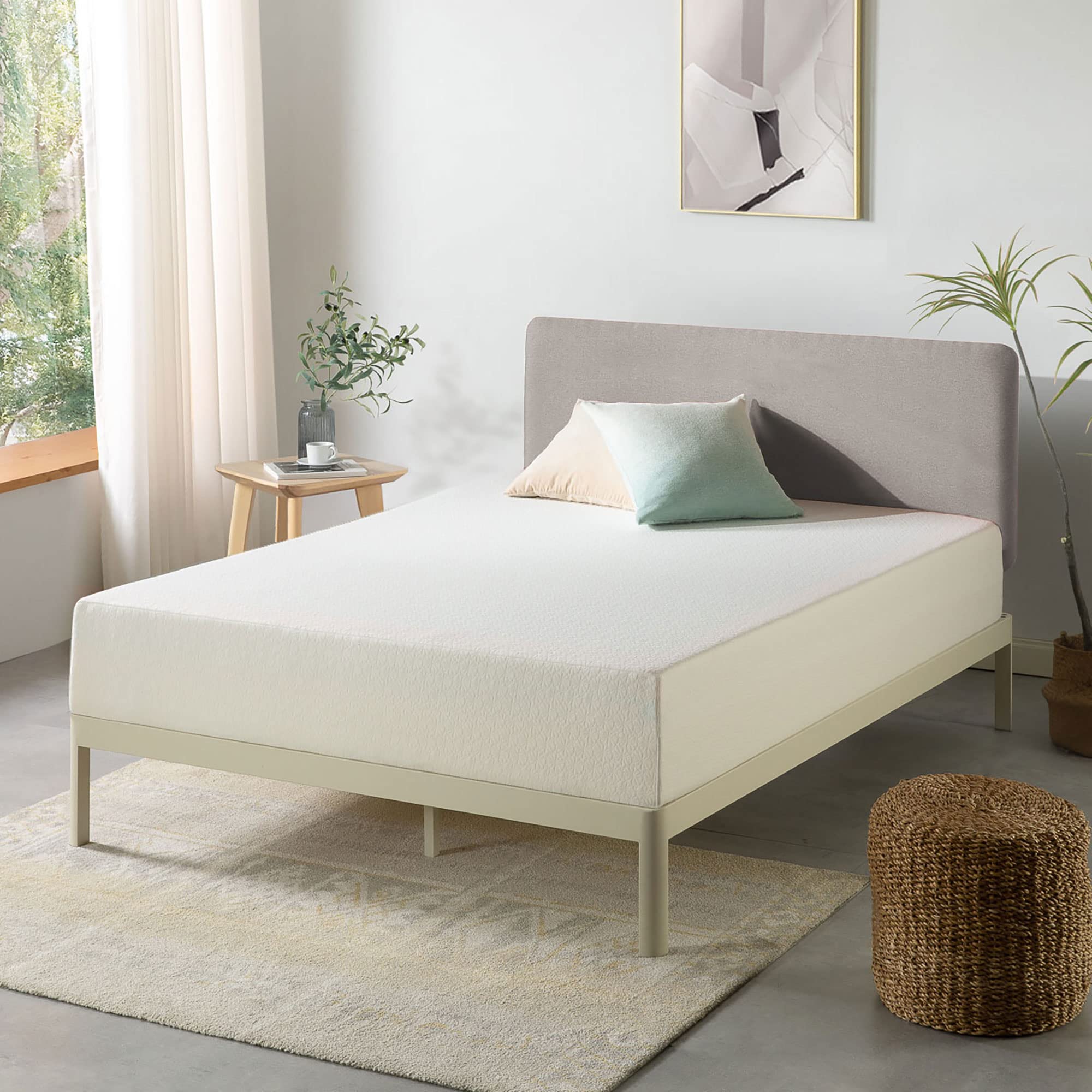 Best Price 10 Inch Full Mattress in a Box - Green Tea Infused Memory Foam for Cool Sleep & Pressure Relief - Perfect for Guest Rooms, Dorms & Small Spaces (White)