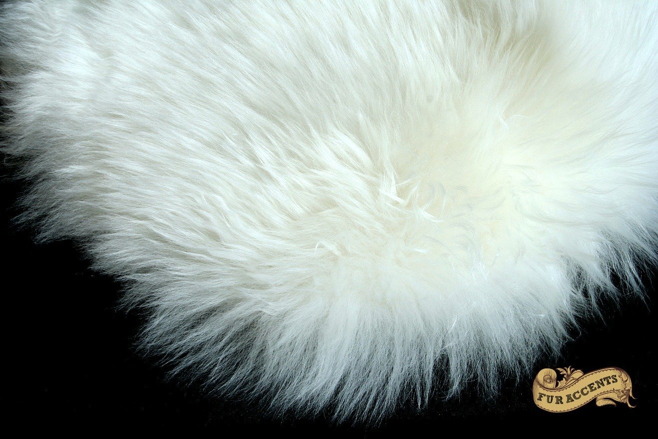Soft Rectangle Shag Rug for Kids Playroom, Nursery, Crib - Faux Fur Shaggy Sheepskin Carpet (4'x5', Bright White) - Perfect for Play Areas, Bedrooms & Cozy Home Decor