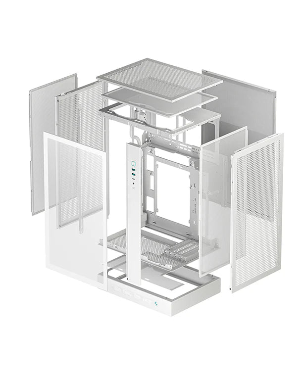 DeepCool CH270 Digital ITX PC Case - Compact Mini Tower for Gaming & Home Office (Black/White) | Perfect for Small Spaces & High-Performance Builds
