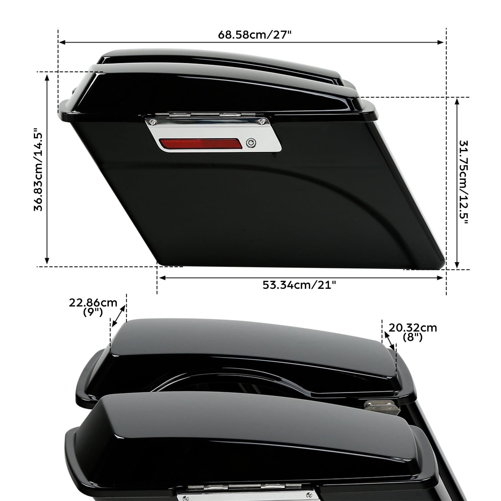 Premium TCMT Hard Saddlebags with Carpet Liners for Harley Davidson Touring Models (Road Glide, Road King, Street Glide, Electra Glide Ultra Classic) 1994-2013 | Durable Motorcycle Luggage for Long Rides & Road Trips