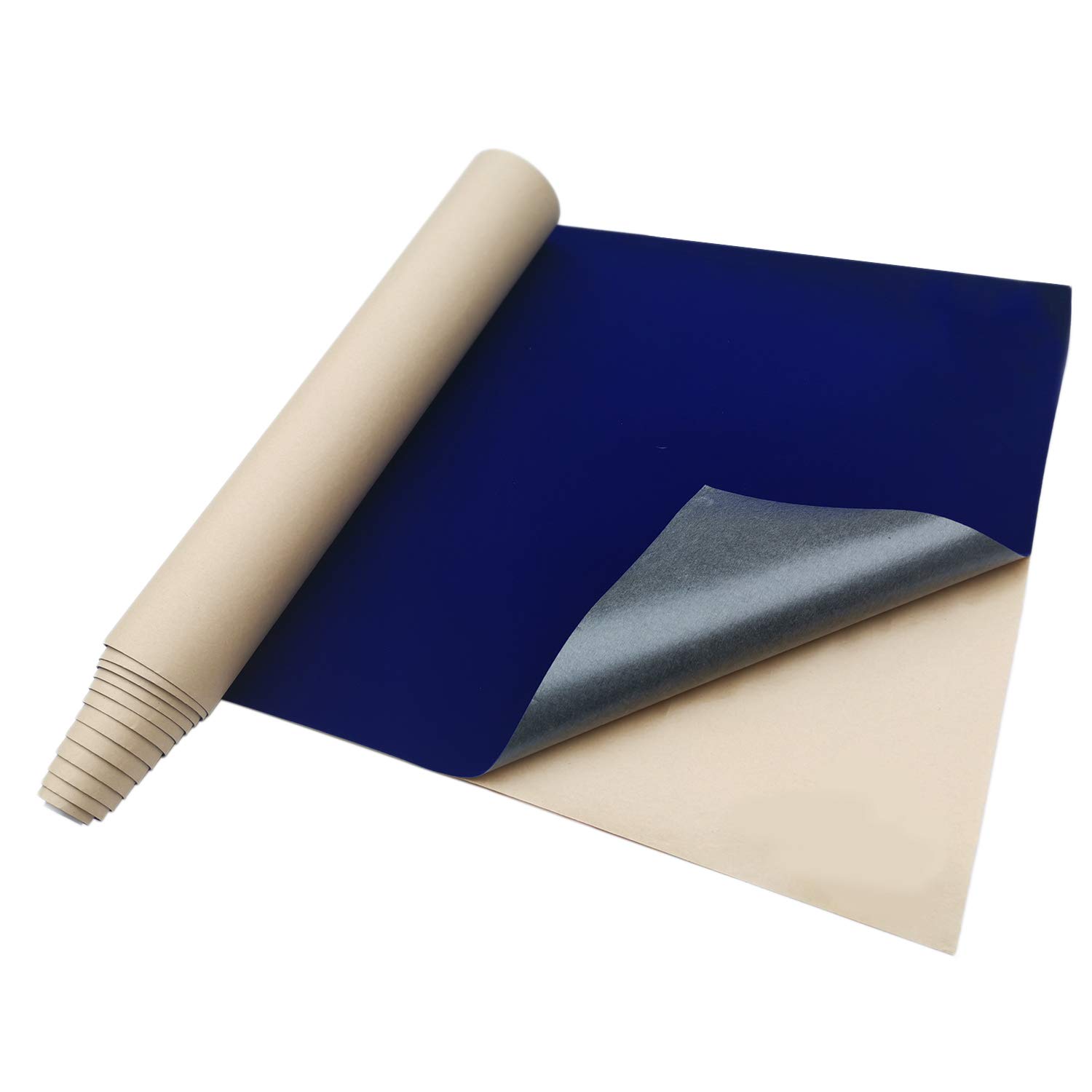 Self-Adhesive Velvet Fabric for Jewelry Display - 17.7x100 Inches (Jewelry Blue) - Perfect for Cabinets & Photo Frames
