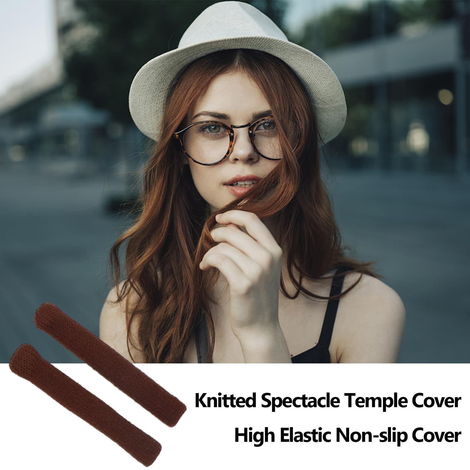 Comfortable Non-Slip Eyeglass Ear Pads for Glasses - Soft Knitting Glasses Temple Sleeves & Arm Pads - Perfect for Reading, Knitting, Computer Work and All-Day Wear