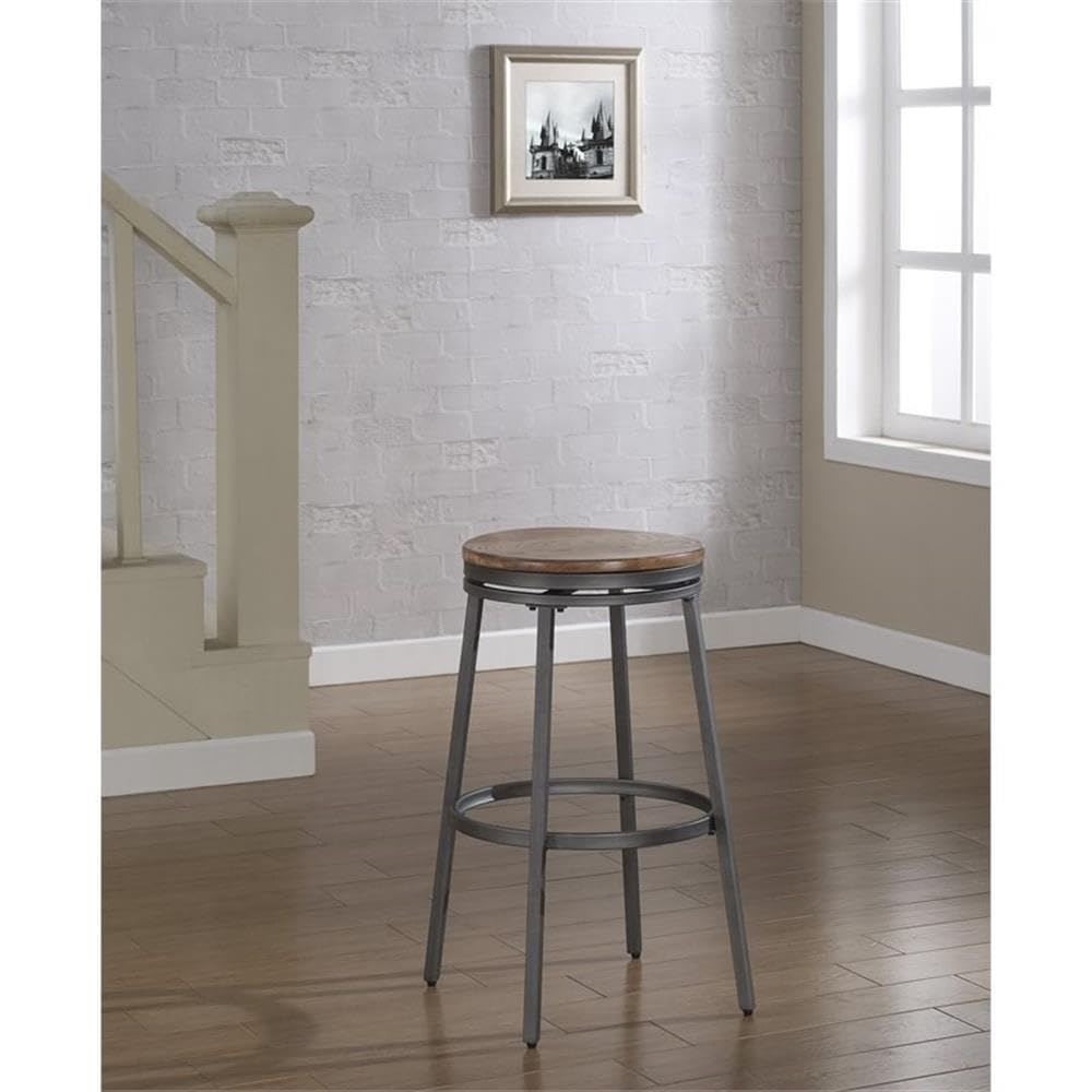 Premium Wooden Backless Bar Stool - American Woodcrafters Stockton Style - Perfect for Kitchen Islands, Home Bars & Breakfast Nooks