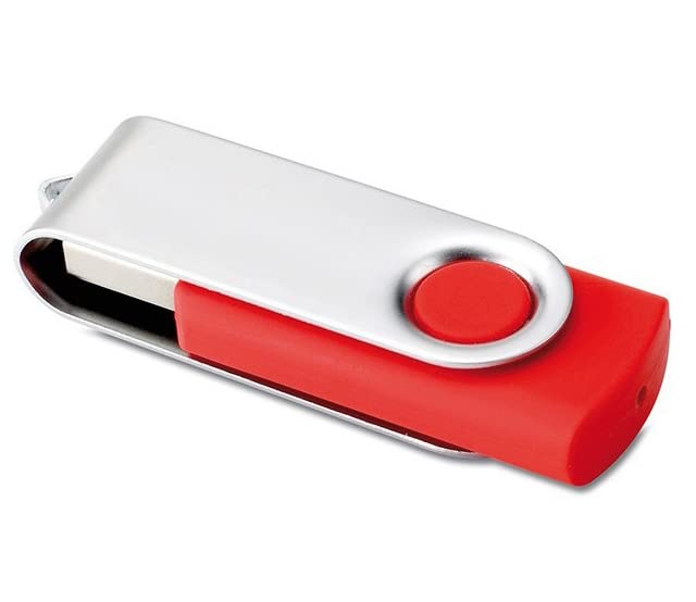 Vixelle 10 Pack 16GB High-Speed USB 2.0 Flash Drives - 360° Swivel Metal USB Thumb Drives with Keychain Loop - Bulk USB Memory Sticks for PC, Mac, TV, Car Audio - Red - Perfect for Data Storage, File Transfer, School, Office & Business Use