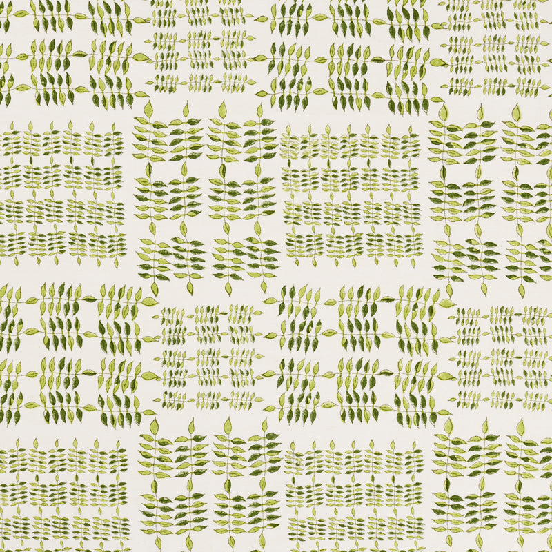 Woodland Sprig Hand Block Printed Green Cotton Table Runner - Perfect for Boho Home Decor & Farmhouse Dining Room Aesthetics
