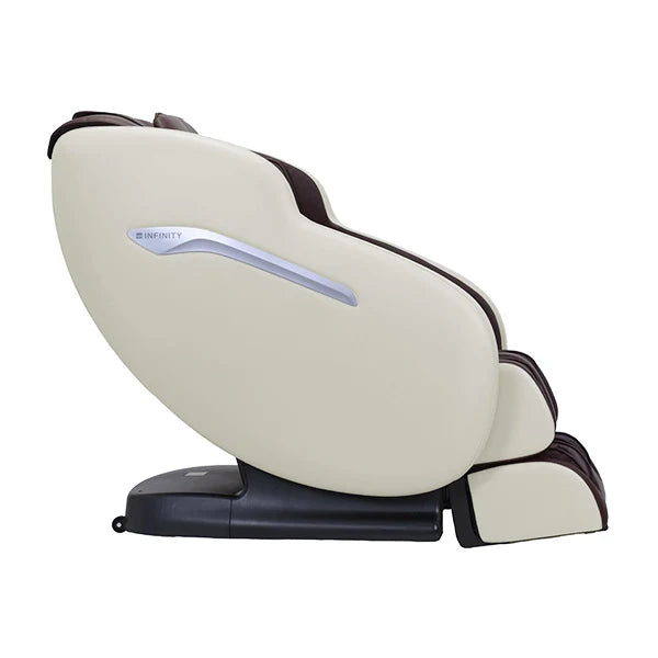 Aura Massage Chair in Cream and Brown - Full Body Recliner with Heat Therapy for Home & Office Relaxation
