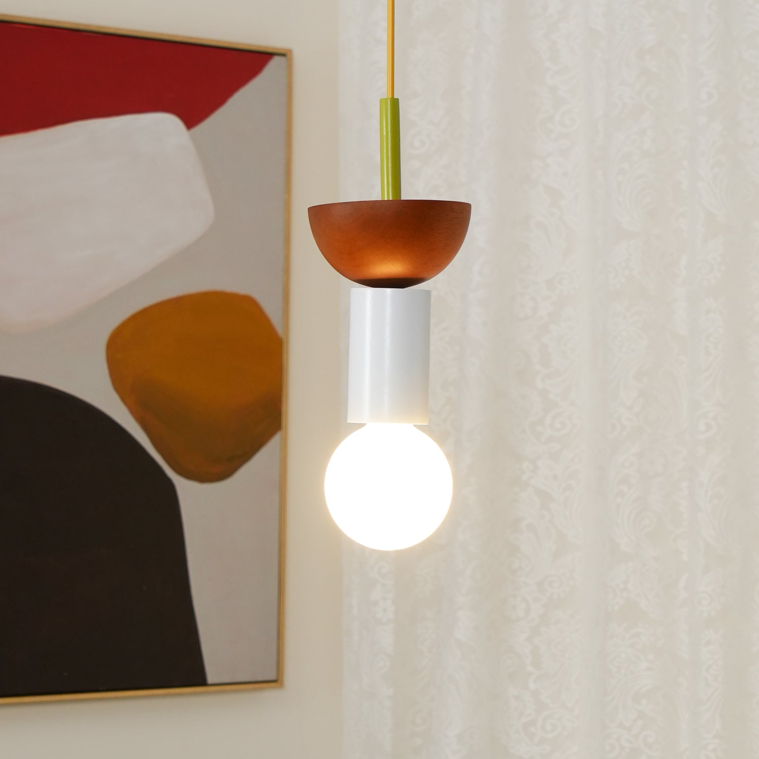 Modern Geometric Building Blocks Pendant Lamp - Stylish DIY Hanging Light for Living Room, Bedroom & Dining Room Decor