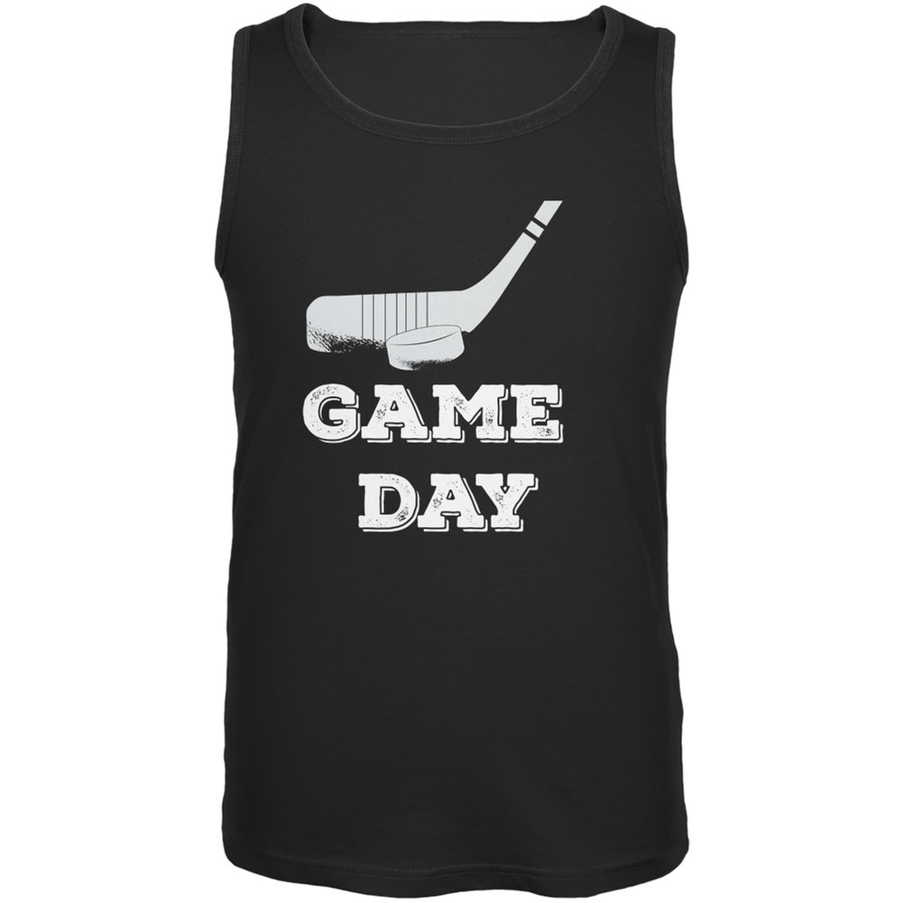 Game Day Hockey Black Adult Tank Top - Medium | Comfortable & Breathable for Sports & Casual Wear