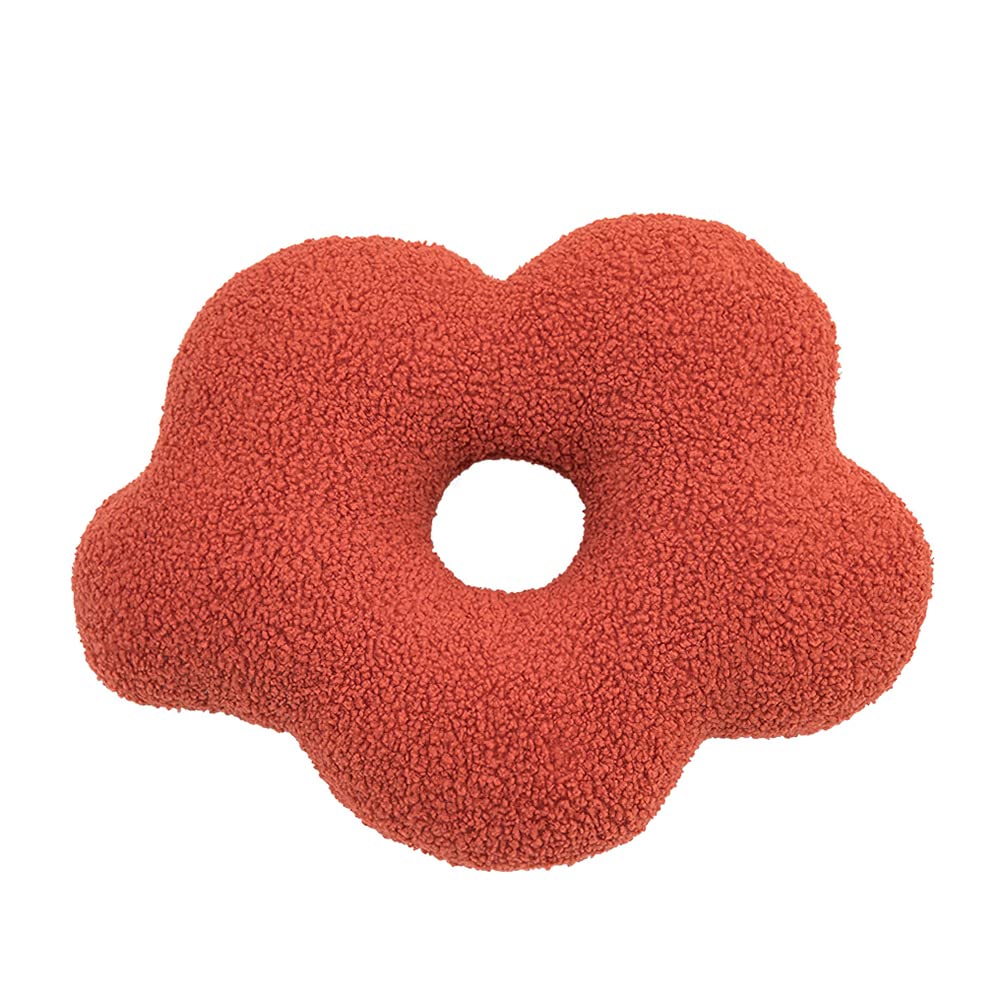 VCTOPS 3D Flower Throw Pillows - Decorative Floral Shaped Accent Cushions for Sofa, Bed & Living Room - Soft Orange Pillow Cover 18x18 Inches - Perfect for Home Decor, Cozy Reading Nook & Instagram-Worthy Interior Design