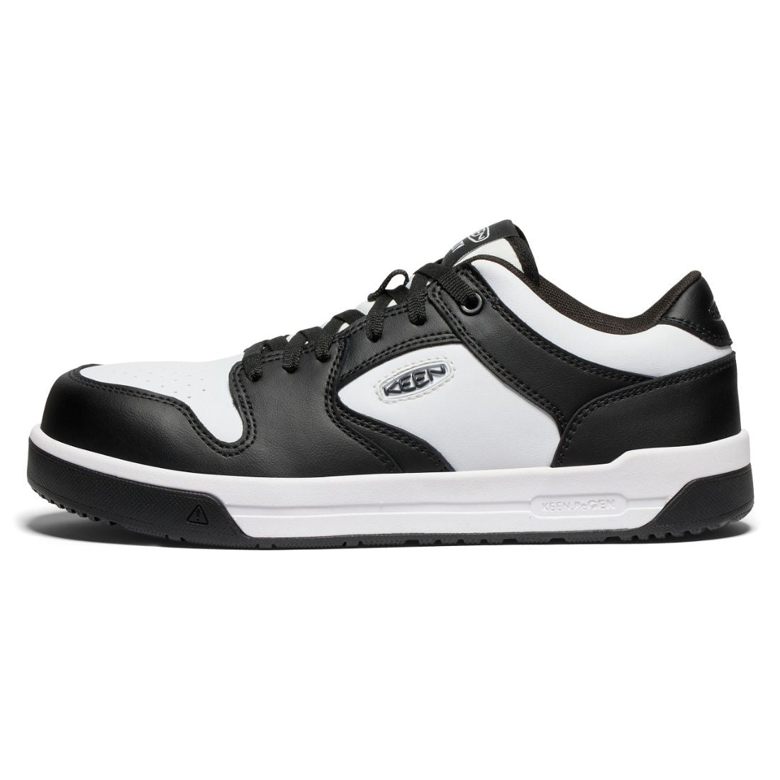 **Keen Overton Men's Composite Toe Athletic Work Shoes - Lightweight & Slip-Resistant - White/Black (1029857) - Ideal for Construction, Warehouse & Outdoor Work**
