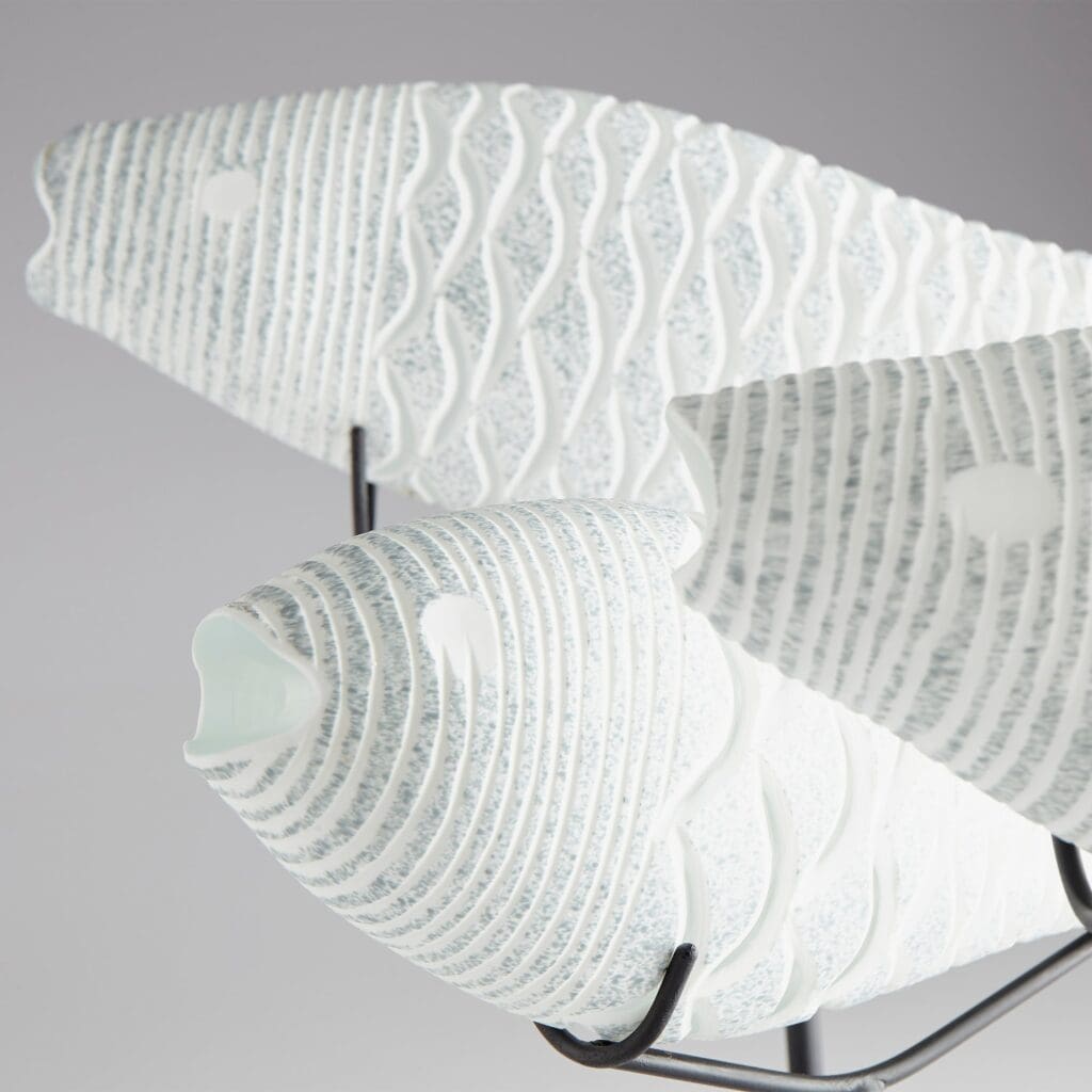 Cyan Design 10036 Large Clear and Frosted Grouper Sculpture - Perfect for Home Decor, Office Accent, or Coastal-Themed Interior Design